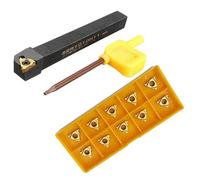 Lot de 10 inserts de filetage 11ER AG60 avec SER1010H11 10 mm à droite pour porte-outil de tour CNC, carbure cémenté, noir et doré