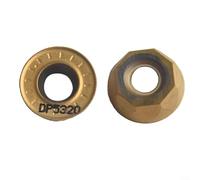 Lot de 10 inserts de fraisage en carbure RPMT1204-M-C DP5320 R6 pour classe P pour usinage en acier compatibles avec les porte-outils SRDPN SRAPR EMR 6R