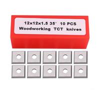 Lot de 10 inserts de rechange en carbure 4 bords 12 x 12 x 1 5 mm pour rabot et outils de tour adaptés aux bois tendres et durs