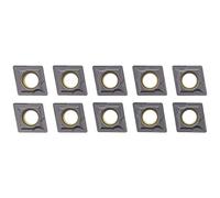 Lot de 10 inserts de tour en carbure indexables CCMT060204 LF9218 (CCMT21.51) pour tours CNC et tours standard pour usinage d'acier inoxydable, acier, fonte et autres métaux
