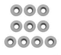 Lot de 10 inserts de tournage du bois en carbure massif - Pointes de burin rondes indexables - 12 mm - Têtes de coupe à 30 degrés - Pour bol, gouge, broche, outils de creusage, argent
