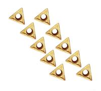 Lot de 10 inserts de tournage en carbure TCMT16T308 Triangle indexable Outils de coupe pour fraiseuse en acier inoxydable