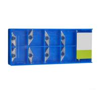Lot de 10 inserts de tournage en carbure VCGT110308 AK H01 pour travaux de tour en aluminium et acier avec contrôle efficace de la longue puce