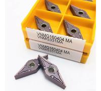 Lot de 10 inserts de tournage en carbure VNMG160404, embouts indexables à 35° pour usinage en acier inoxydable de qualité M