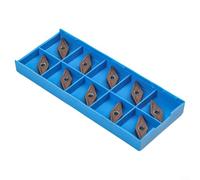 Lot de 10 inserts de tournage en carbure VNMG431 VNMG160404-MA Outil de coupe pour usinage de l'acier, lame de parallélogramme indexable pour tour, semi-finition et finition