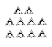 Lot de 10 inserts en alliage pour mini machine à chanfreiner avec lames d'angle R et C pour ébavurer et chanfreiner l'acier, l'aluminium, l'acrylique, le bois, le cuivre et les métaux doux (angle R)