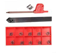 Lot de 10 inserts en carbure CCMT060204 avec porte-outil de tournage SCMCN1010H06 Tige de 10 mm pour une finition et une finition efficaces sur différents matériaux