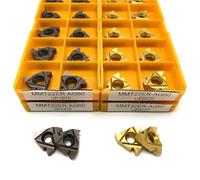 Lot de 10 inserts en carbure CNC MMT 11ER 16ER 22ER AG60 VP15TF pour filetage de filetage - Traitement de l'acier - Coupe de tour en métal CNC (11IR AG60, UE6020)