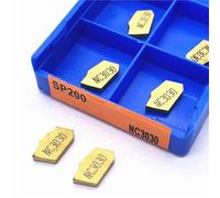 Lot de 10 inserts en carbure CNC SP200 SP300 SP400 PC9030 NC3020 NC3030 - Inserts fendus pour séparation et rainurage - Pour tour à outils en métal (SP200 NC3030)