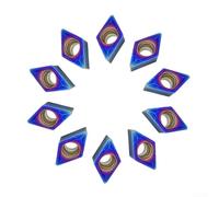 Lot de 10 inserts en carbure DCMT11T308 avec revêtement NanoBlue pour applications de tournage et de finition à grande vitesse sur différents métaux