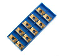 Lot de 10 inserts en carbure indexables R390-170408M-PM 1025 pour fraisage et tournage CNC, grade PM, revêtement or, convient pour la finition et la finition