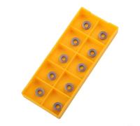 Lot de 10 inserts en carbure RPMT08T2M0E-JS | Embouts trempés sous vide, haute résistance à l'usure, semi-finition en acier, réduit la charge de la machine, lot de 10