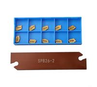 Lot de 10 inserts en carbure SP200 GTN-2 avec lame SPB26-2 pour semi-finition de l'acier