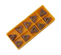 Lot de 10 inserts en carbure Tcmt16T304 pour outils de tournage Tcmt 32.51 Vp15Tf Grade Triangle 16 x 5 x 4 mm pour finition d'ébauche en acier et en acier inoxydable
