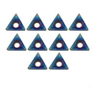 Lot de 10 inserts en carbure TCMT21 51 TCMT110204 avec revêtement NanoBlue pour le tournage de l'acier inoxydable et de la fonte des tâches de charge moyenne à élevée