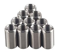 Lot de 10 inserts filetés, adaptateur fileté en acier inoxydable 303 douille filetée Outil de réparation de filetage intérieur métrique kit de réduction de filetage (M12*1.75-M16*2-L30MM)
