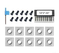 Lot de 10 inserts indexables carrés en carbure massif 14 mm x 14 mm x 2 mm pour outils de tournage de tour - pour travail des métaux CNC et travail du bois, 4 pour bord