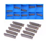 Lot de 10 inserts MGMN200-G LDA en carbure pour rainurage et coupe, compatibles avec les outils de tour pour acier et fonte, lames en carbure de 16 × 4 × 2 mm