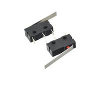 Lot de 10 interrupteurs à 3 broches NO/NC, limite 5 A, 125 V, 250 V AC, levier à arc à rouleau, action rapide(25mm Lever)