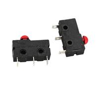 Lot de 10 interrupteurs à 3 broches NO/NC, limite 5 A, 125 V, 250 V AC, levier à arc à rouleau, action rapide(Half round head)