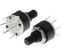 Lot de 10 interrupteurs à bande rotatifs en plastique SR16 16 mm 2 pôles 3 4 positions 1 pôle 5 6 8 positions Longueur de la poignée 15 mm Axe Bande interrupteur (Color : 1 Pole 8)(1 Pole 8)