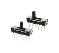Lot de 10 interrupteurs à bascule bipolaires à 8 broches 2P3T 23D18, unidirectionnels, poignée coulissante 2 mm