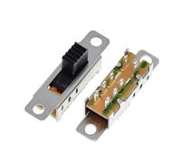 Lot de 10 interrupteurs à bascule doubles SS23E04, 8 broches, 3 positions, 2P3T, DP3T, poignée haute, 5 mm, petit interrupteur coulissant