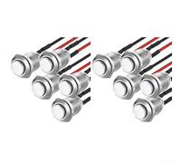 Lot de 10 interrupteurs à bouton-poussoir momentané étanche 12 mm filaire pour une activation rapide dans les projets de bricolage