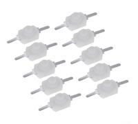 Lot de 10 interrupteurs à bouton-poussoir pour mini lampe torche type 1 A 30 V CC 2 broches avec boîtier en plastique et contacts en cuivre