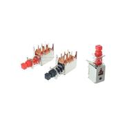 Lot de 10 interrupteurs à clé droits A03 Ps-22f02 à double rangée, interrupteur à verrouillage automatique à six broches Ps-22f03 sans ressort(Khaki)