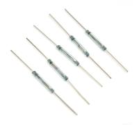Lot de 10 interrupteurs à lames magnétiques 2 x 14 mm normalement ouvert pour projets IoT et électroniques (pied argenté, tube vert)