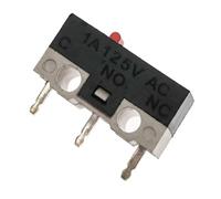 Lot de 10 interrupteurs de fin de course à bouton-poussoir momentané for souris, 1 A, 125 V CA, 3 broches, longue poignée, levier à galet, SPDT, 12 x 6 x 6 mm(Type 5)