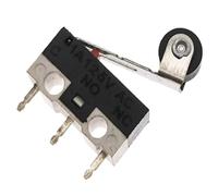 Lot de 10 interrupteurs de fin de course à bouton-poussoir momentané for souris, 1 A, 125 V CA, 3 broches, longue poignée, levier à galet, SPDT, 12 x 6 x 6 mm(Type 8)
