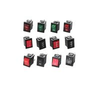 Lot de 10 interrupteurs de type bateau KCD1-101 KCD1 104 for distributeur d'eau, balance électronique, bouton d'alimentation à bascule de type bateau, 2 broches, 4 broches, 250 V(WHITE)