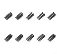 Lot de 10 interrupteurs Dm-06 à 6 positions pour montage en surface, étanche, résistant aux hautes températures, corps ABS noir pour contrôle de circuit électronique avec câbles plaqués or et capacité