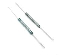 Lot de 10 interrupteurs magnétiques à lames 2 x 14 mm normalement ouverts pour l'électronique intelligente, 1 A SPST NO, fiable pour les utilisations IoT (pied argenté, tube vert)
