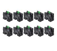 Lot de 10 interrupteurs momentanés ZB2-BE101C NO ZB2-BE102C pour constructeurs de panneaux 10 A 600 V avec serrage à vis unique (ZB2-BE101C)