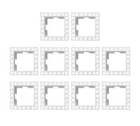 Lot de 10 interrupteurs muraux - Cadre de montage interne - Surfaces lisses - Protections d'angle dissimulées - Prise d'alimentation simple/double dissimulée