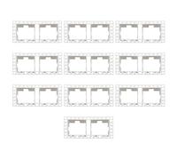 Lot de 10 interrupteurs muraux - Cadre de montage interne - Surfaces lisses - Protections d'angle dissimulées - Prise d'alimentation simple/double dissimulée