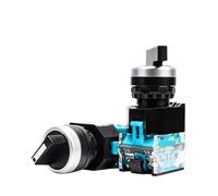 Lot de 10 interrupteurs rotatifs à bouton LA38-11X2, 22 mm, sélection 2P, 3P, contact laiton/argent, 1NO, 1NC, 2NC, réinitialisation/verrouillage automatique(2P Lock1NO1NC Long,Silver Contact)