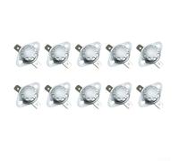 Lot de 10 interrupteurs thermostats KSD302 16 A AC 250 V pour appareils électroménagers, micro-ondes, bouilloire, réfrigérateur, protection contre la surchauffe + (130 ℃)