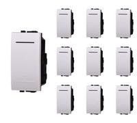 Lot de 10 interrupteurs unipolaires, compatibles avec Bticino Living Light (blanc)