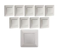 Lot de 10 interrupteurs va et vient 10A - Blanc - Artezo - Zenitech