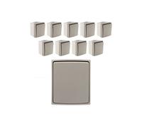 Zenitech - Lot de 10 interrupteurs va et vient simples IP55 - Orok Gris G