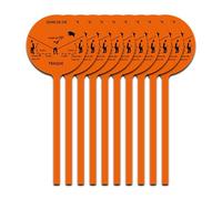Lot de 10 Jalons Angle de Tir - 39 cm | Signalisation Sécurité Battue | Piquets Plastique avec Marquage 1 Face (10)