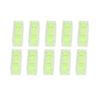 Lot de 10 jauges de niveau carrées avec fiole à bulles, 10 x 10 x 29 mm, construction en acrylonitrile butadiène styrène pour alignement horizontal dans l'encadrement, la suspension d'art et le