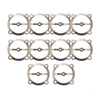 Lot de 10 joints de plaque de soupape de rechange pour compresseur d'air - Base de culasse en aluminium pour machine à huile et à huile, 10 pièces (type 51/65) (65 trous de type 5)