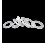 YXYFA Lot de 10 Joints Plats en Silicone, épaisseur 3, 4, 5 mm, Assortiment de rondelles Plates en Silicone, Joint de rondelle en Silicone for Tuyau d'arrosage extérieur(27x50x3)