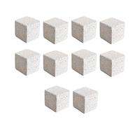 Lot de 10 jouets à mâcher carrés en pierre pour animaux domestiques 3 cm, gris, 3 cm