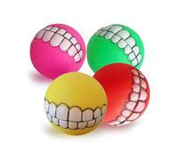 Lot de 10 jouets en caoutchouc pour dents de chien, jouets pour le nettoyage des dents qui grincent, jouets à mâcher pour chiens, jouets pour animaux de compagnie amusants et colorés, prodo
